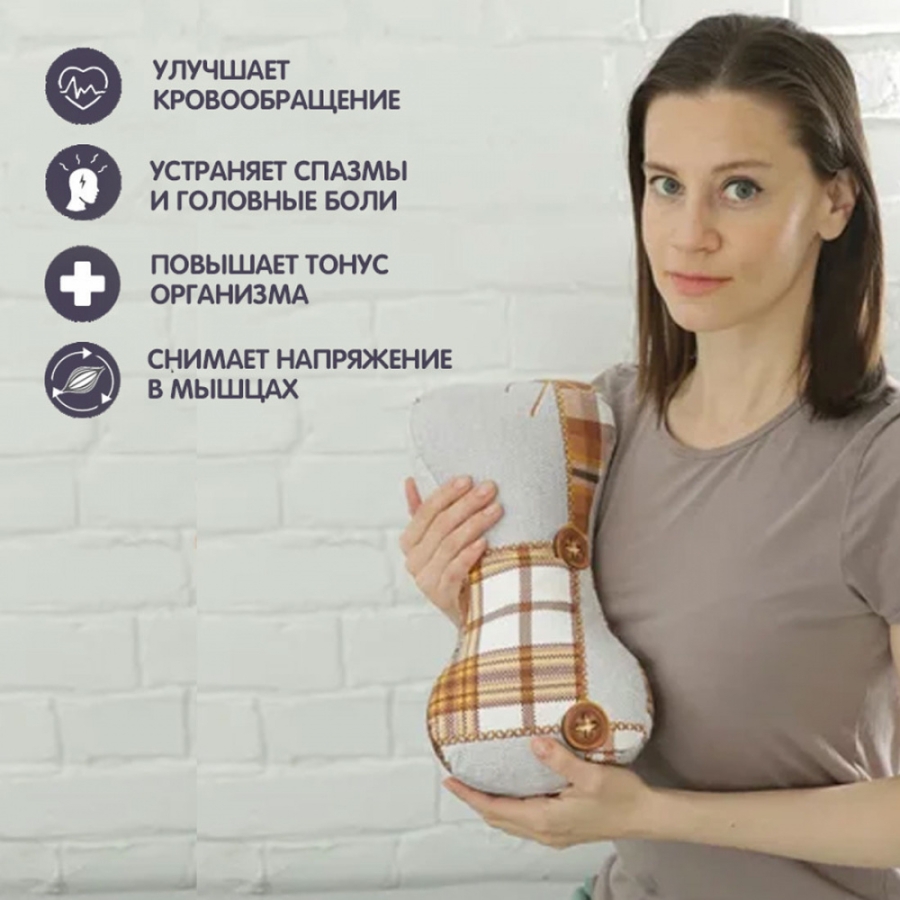 Ортопедический валик из гречихи БИО-подушка Косточка