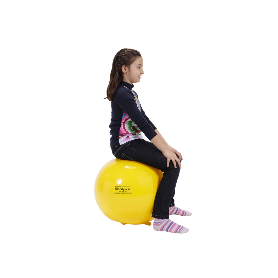 Гимнастический мяч с ножками и системой антивзрыв Gymnic Sit n Gym (Желтый 45 см)